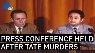 Raw Footage of the Press Conference Following the Tate Murders  From the Archives  NBCLA [upl. by Adnamra]