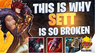 WILD RIFT  This Is Why Sett Is SO BROKEN  Challenger Sett Gameplay  Guide amp Build [upl. by Parrnell]