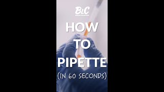 How to Pipette in 60 seconds shorts [upl. by Constancy]