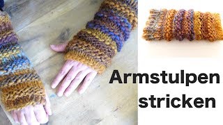 Armstulpen stricken  Stulpen stricken [upl. by Nathalie897]