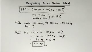 Cara Menghitung Berat Badan Ideal BBI 💖 Kesehatan 💖 [upl. by Legna285]