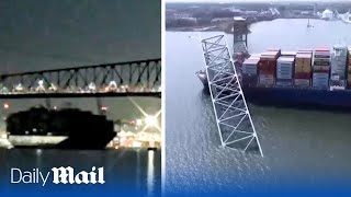 Dali ship lost power before hitting Baltimore bridge CCTV reveals [upl. by Michon]