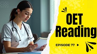 OET Reading Material for Nurses and Doctors  11122024  OET Answers Official [upl. by Atima]