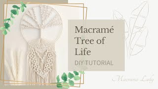 DIY MACRAME TREE OF LIFE WALL HANGING  EASY FOR BEGINNER [upl. by Neetsuj411]