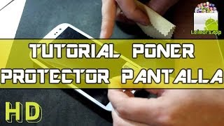 COMO PONER PROTECTOR DE PANTALLA SIN BURBUJAS EN GALAXY S3 U OTROS MOVILES [upl. by Annuhsal]