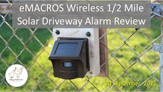 eMACROS Wireless Half Mile Solar Driveway Alarm Kit [upl. by Ellene]