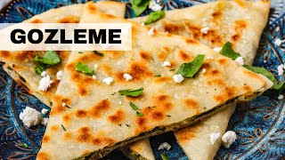 GÖZLEME Best TURKISH Street Food Turkish Flatbread Recipe [upl. by Magnien518]