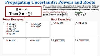 Propagating Uncertainty Powers and Roots  IB Physics [upl. by Nodnyl]