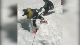 Everest Climber Falls Through Snow Bridge [upl. by Kemp]