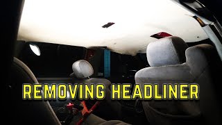 Removing Headliner on GMC  HOW TO [upl. by Yatnoed]