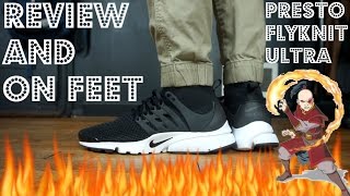 Nike Air Presto Flyknit Ultra quotBlackquot Review amp On Feet [upl. by Boff]