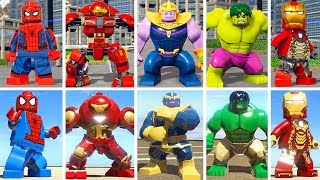 Evolution of Characters in LEGO Marvel Super Heroes 1 vs 2 Side by Side Comparison [upl. by Naelcm]