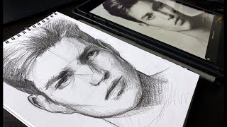 Come DISEGNARE un RITRATTO  Tutorial COMPLETO PRINCIPIANTI  Come disegnare un volto con reference [upl. by Yetty841]