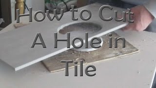 How to cut a hole in ceramic tile for toilet flange with an angle grinder [upl. by Amehsat]