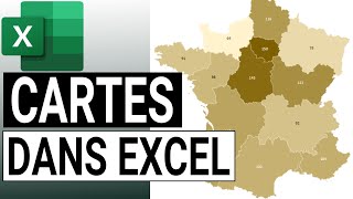 Créer une carte géographique par pays régions départements dans Excel [upl. by Tevlev]