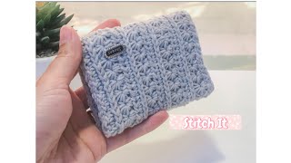 Crochet easy wallet for beginnerspitaka ng gantsilyoкошелек крючкомtığ işi çalar gantsilyo [upl. by Jerz335]