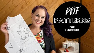 PDF Sewing Patterns  How to Download Print and Assemble For Beginners  FREE PATTERN [upl. by Rancell318]