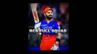 Rcb Full Squad For Ipl 2025 [upl. by Adiasteb]