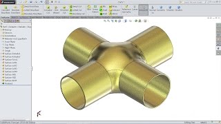 SolidWorks tutorial four Pipe Joints [upl. by Eirene]