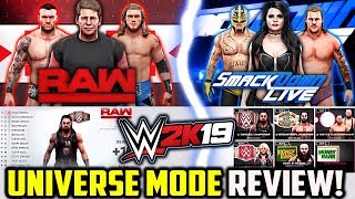 WWE 2K19 Universe Mode REVIEW NEW FEATURES [upl. by Neibart]