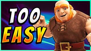 300 TROPHIES in 30 MINUTES NO SKILL GIANT GRAVEYARD 🏆 — Clash Royale [upl. by Aicarg]