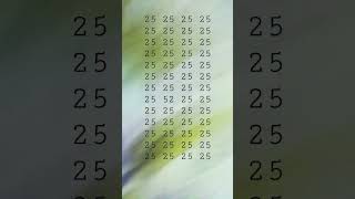 FIND THE 25 NUMBER 25 shorts ytshorts viralshort viralreels [upl. by Inkster]