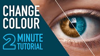 Change the eye colour in Photoshop 2MinuteTutorial [upl. by Eimilb255]