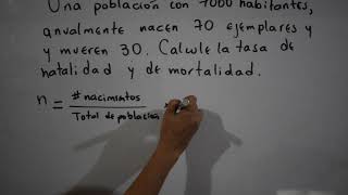 Calculo de la tasa de mortalidad y natalidad [upl. by Eimyaj]