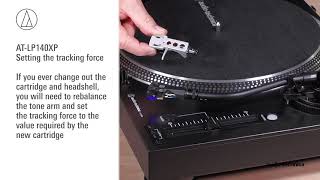 ATLP140XP Setup  DirectDrive Professional DJ Turntable [upl. by Lednem]