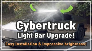 Cybertruck Light Bar Installation See the Difference After Dark [upl. by Lotsyrc]