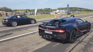 1300HP Audi S4 B5 vs Bugatti Chiron [upl. by Eimam]