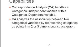 Correspondence Analysis [upl. by Llednor]