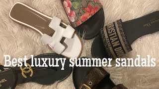 BEST LUXURY SUMMER SANDALSChanelDiorGucciLouis Vuitton [upl. by Nivart]