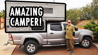 Touring an Amazingly Spacious Small PopUp Truck Camper FourWheel Campers Tour [upl. by Ybrik]