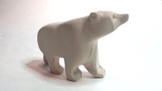 Carved Wood Bear beginner carving projects [upl. by Isacco]