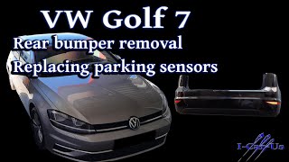 VW Golf 7 rear bumper removal and parking sensor replacement  Tutorial [upl. by Damas396]