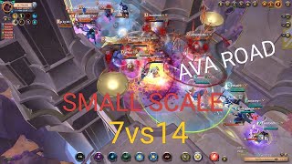 How to win🔥7vs14🔥 The BEST Road Comp  Roads of Avalon  Small Scale PvP  Albion Online [upl. by Arok]