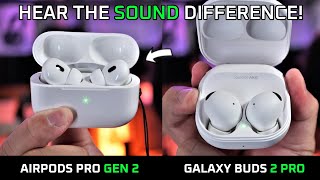 AirPods Pro Gen 2 vs Samsung Galaxy Buds 2 Pro Sound 🔥 Hear the difference [upl. by Rashida]