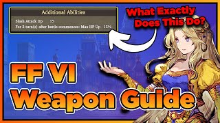 Should You Build Them FFVI Weapon Analysis and What I Love About Celes Sword FFBE WoTV [upl. by Micheil690]