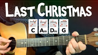 🎸 Last Christmas • Guitar lesson w easy chords amp tabs [upl. by Akfir]