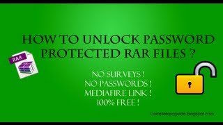 How To Open Password Protected RAR Files Without Password [upl. by Aelem]