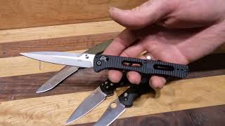 Benchmade Discontinued knives The Vector Arcane Fact and Mini Griptilian [upl. by Alokin]