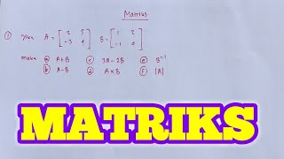 MATRIKS 1  MATEMATIKA KELAS 11 [upl. by Wende]