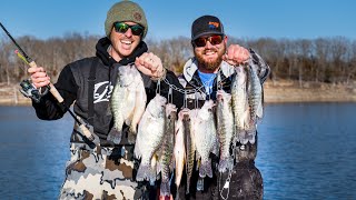 Winter Crappie Fishing  Open Water LIVESCOPE JIGGING [upl. by Anahsak23]