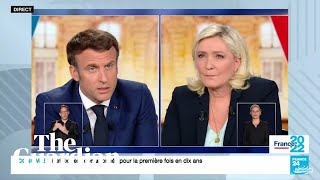 Emmanuel Macron and Marine Le Pen clash over Russia in leadership debate [upl. by Nolte]