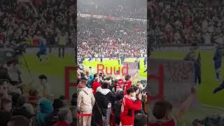 Stretford End sings for Boss Ruud Van Nistelrooy extended 10mins ASMR  Man Utd V Leicester City [upl. by Nnaesor822]