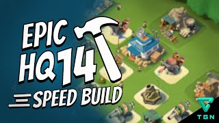 EPIC HQ 14 BASE BUILD  Boom Beach [upl. by Verina]