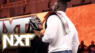 Dragon Lee confronts new North American Champion Oba Femi NXT highlights Jan 16 2024 [upl. by Keheley]