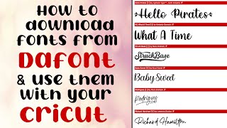 How to download Fonts from Dafontcom and get them into Cricut Design Space [upl. by Sillert]