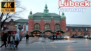 Lübeck Hauptbahnhof Germany 🇩🇪 Walking Tour 4K [upl. by Frye]